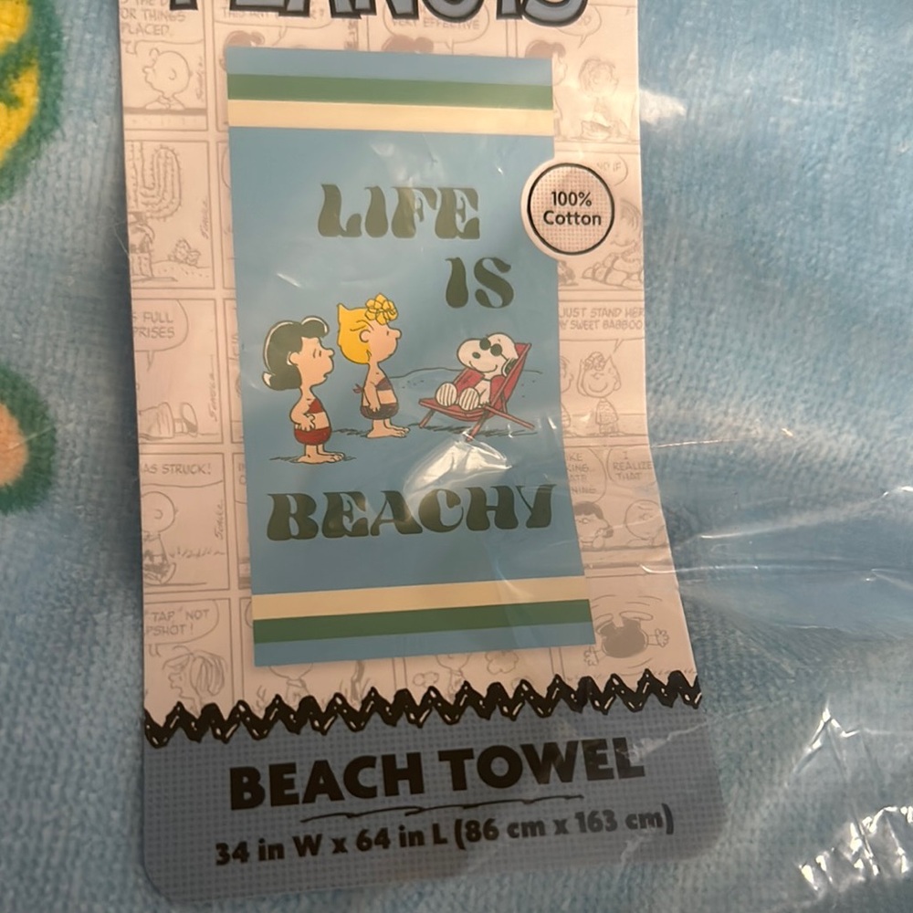 Peanuts Snoopy Beach Towel - Life is Beachy